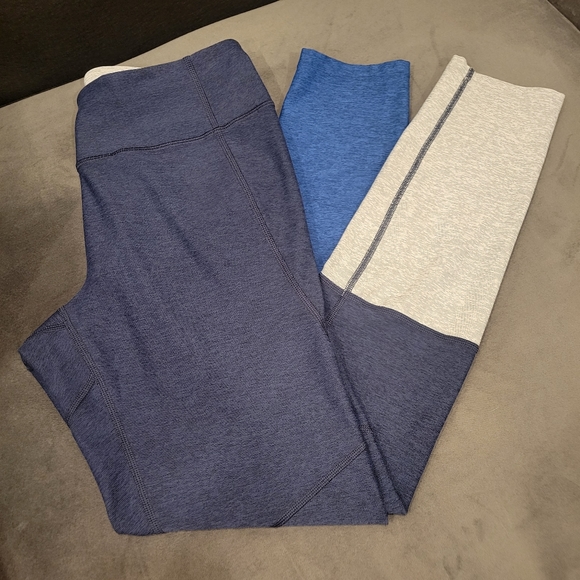 Outdoor Voices Blue and Grey Color Block Leggings Size M - Picture 6 of 7